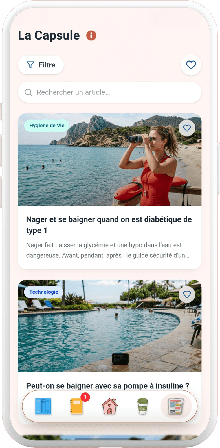 La Gazette de l'application : les articles du blog, avec un filtre par thème et une recherche